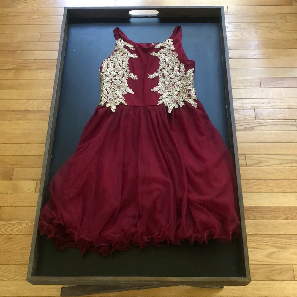 A rare editions dress, red dress, size youth 14.